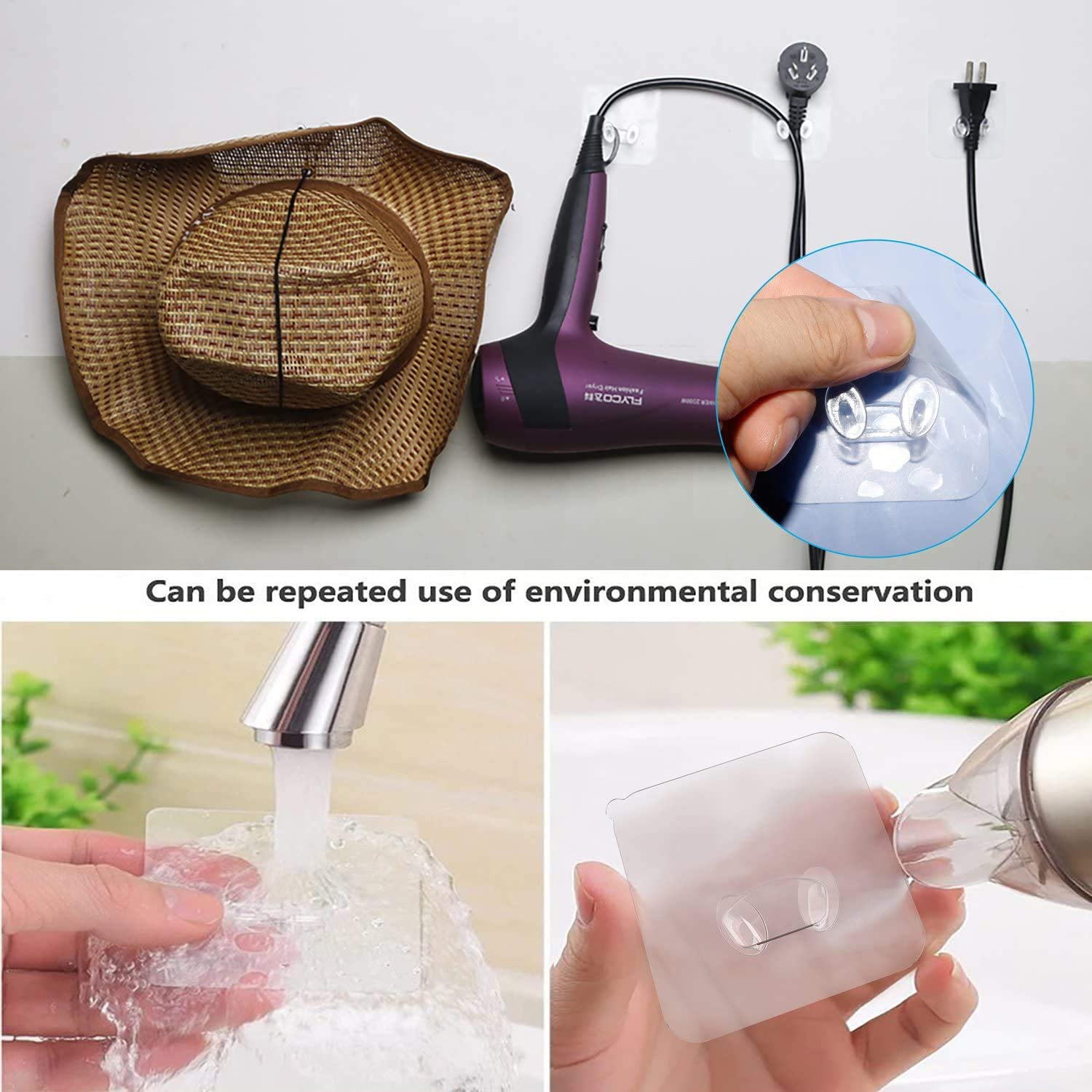 4861 Transparent Multi-Function Wall Storage Hooks 4861 Transparent Multi-Function Wall Storage Hooks